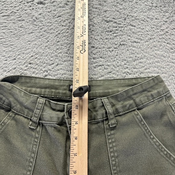 Hot Topic Pant Womens 7 Green Cotton Cargo Straight Utility Workwear Stretch - Picture 3 of 10